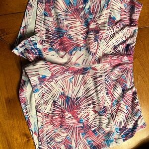 Fleo Pink and Blue Patterned Shorts